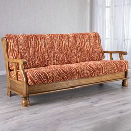 trojkreslo s drevenými rúčkami (š. 150 - 200 cm)