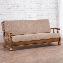 trojkreslo s drevenými rúčkami (š. 160 - 200 cm)
