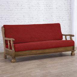 trojkreslo s drevenými rúčkami (š. 160 - 200 cm)