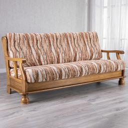 trojkreslo s drevenými rúčkami (š. 150 - 200 cm)