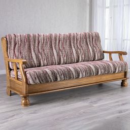 trojkreslo s drevenými rúčkami (š. 150 - 200 cm)