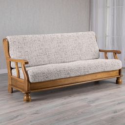 trojkreslo s drevenými rúčkami (š. 150 - 200 cm)
