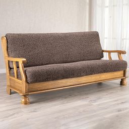trojkreslo s drevenými rúčkami (š. 150 - 200 cm)
