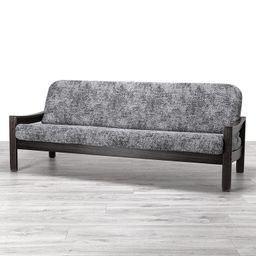 trojkreslo s drevenými rúčkami (š. 150 - 200 cm)