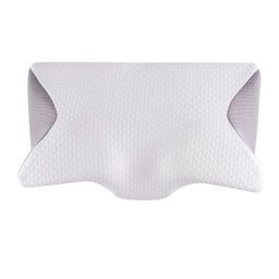 Ergonomický vankúš z pamäťovej peny bielo-šedá 60 x 35 cm