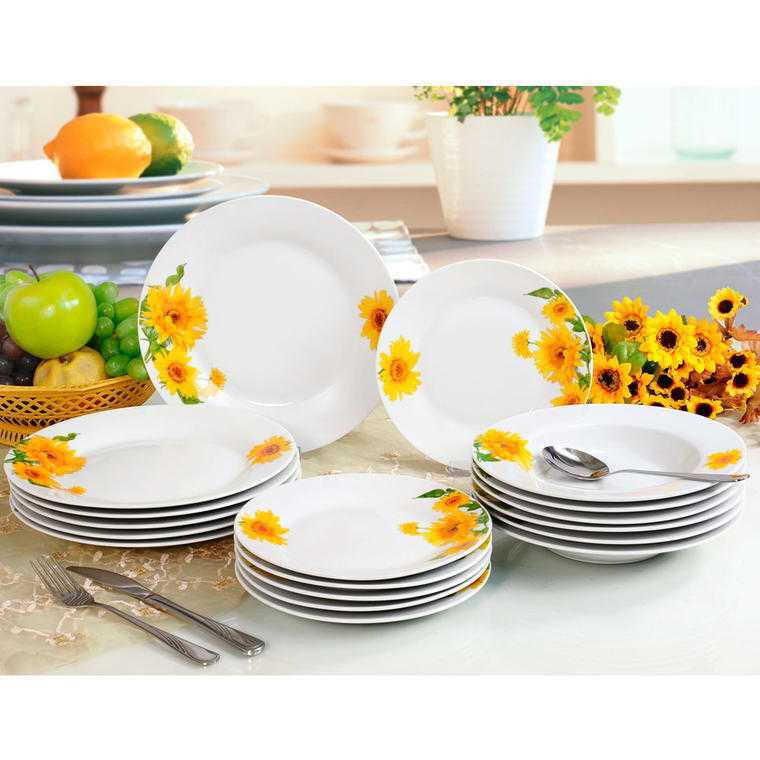 Banquet porcelánová sada tanierov SUNNY 18 ks - galéria #1