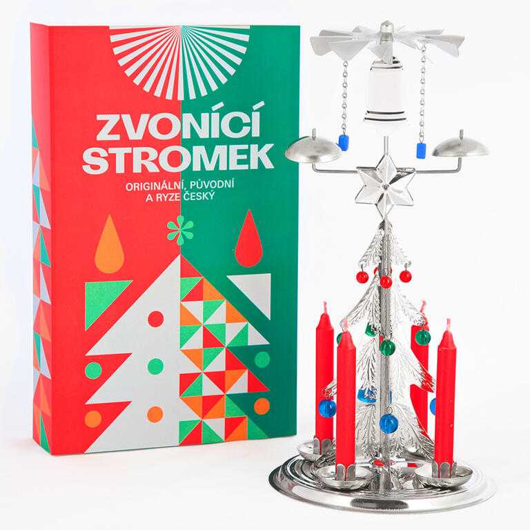 Zvoniaci stromček (anjelské zvonenie) strieborný - galéria #2