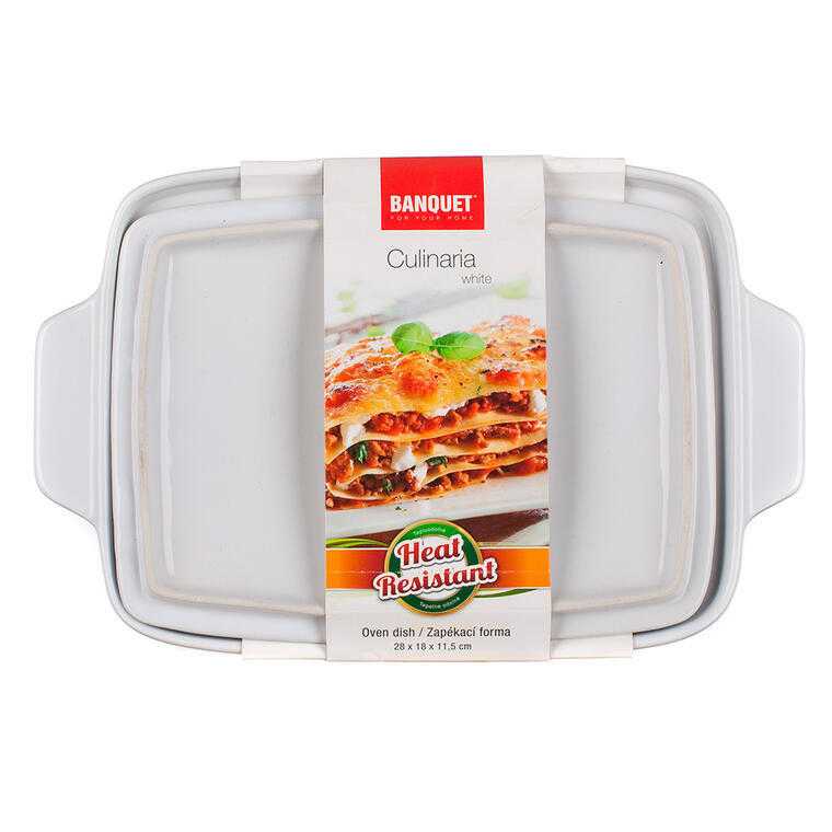 Forma zapekacia obdĺžniková s vekom CULINARIA White 28 x 18 cm - galéria #4