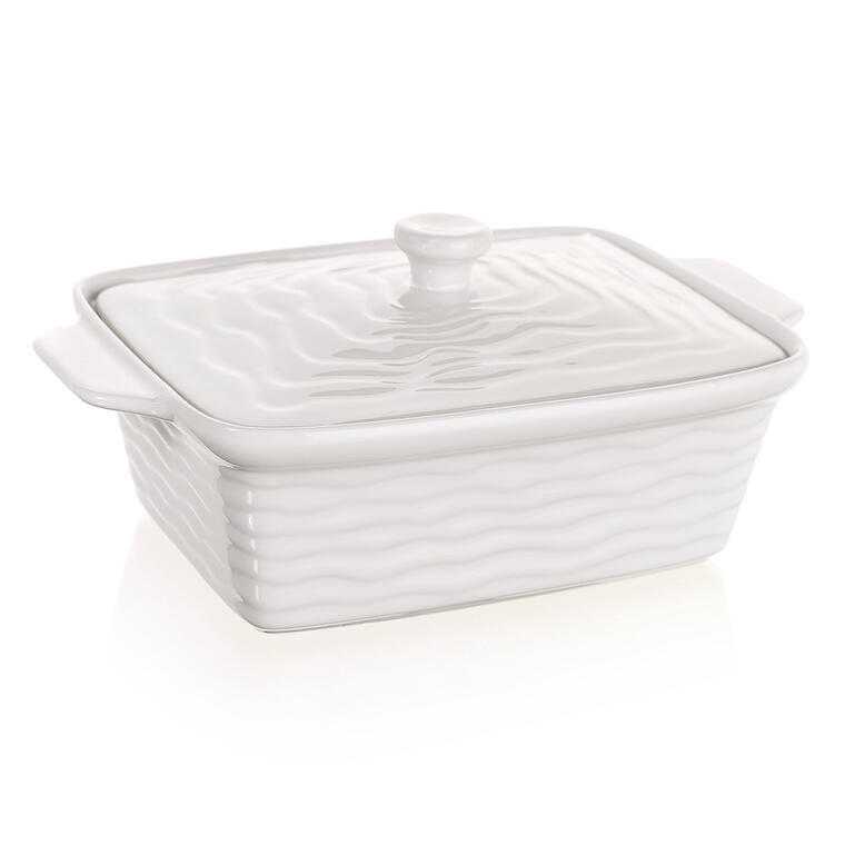 Forma zapekacia obdĺžniková s vekom CULINARIA White 28 x 18 cm - galéria #1