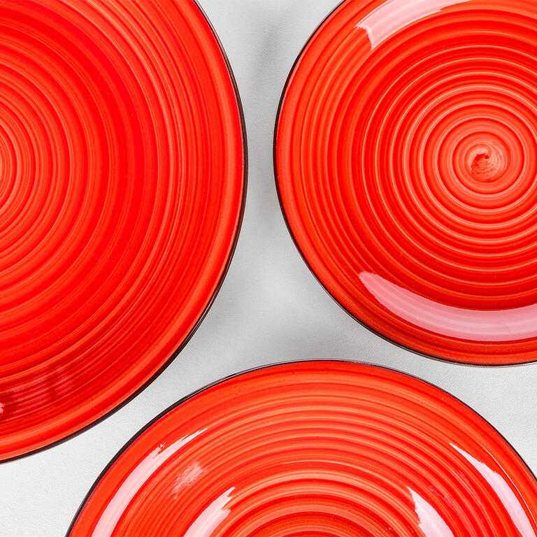 Keramická jedálenská súprava SPIRAL RED 30 ks - galéria #5