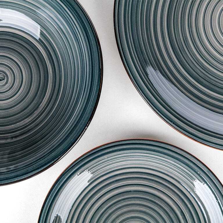 Keramická jedálenská súprava SPIRAL BLUE 30 ks - galéria #2