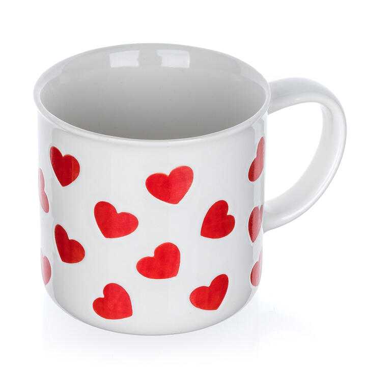 Súprava keramických hrnčekov RED HEARTS 350 ml 2 ks - galéria #2