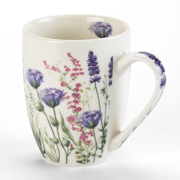 Porcelánový hrnček LEVANDUĽOVÁ ZÁHRADA v darčekovej krabičke 350 ml - galéria #1