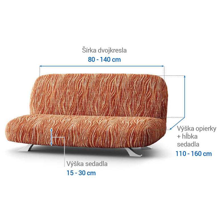 dvojkreslo s drevenými rúčkami (š. 80 - 140 cm) - galéria #5