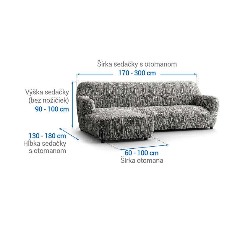 sedačka s otomanom vľavo (š. 170 - 300 cm) - galéria #5