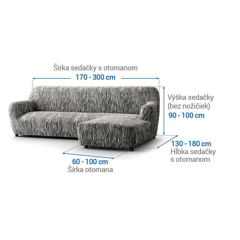 sedačka s otomanom vpravo (š. 170 - 300 cm) - galéria #5