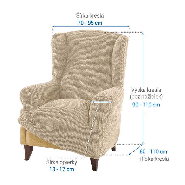 kreslo ušiak (š. 70 - 95 cm) - galéria #5