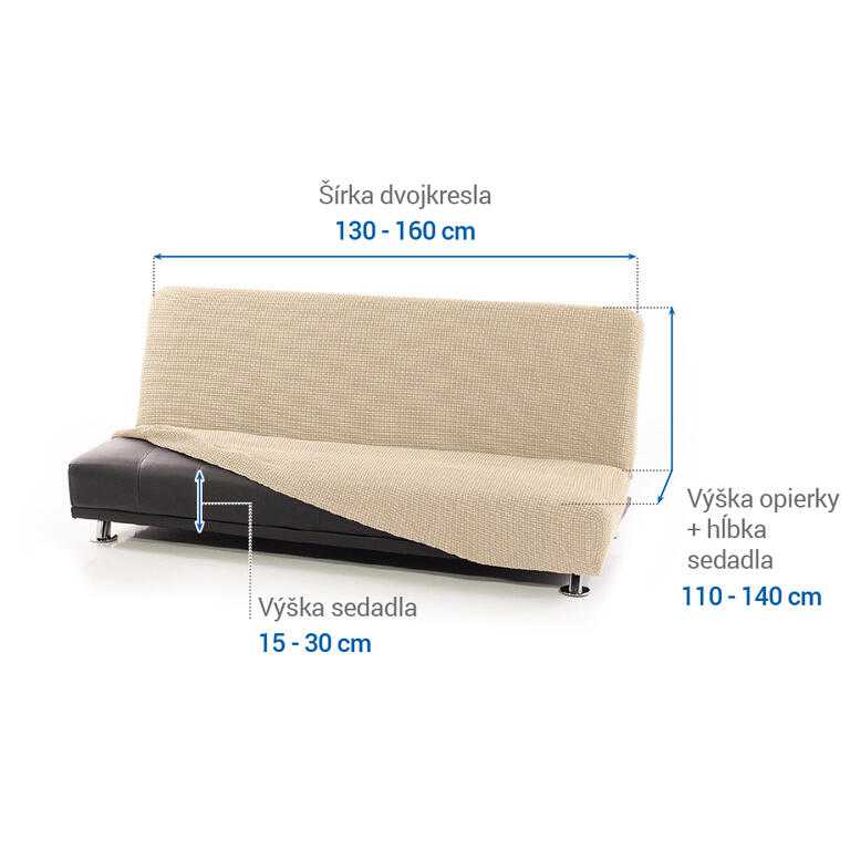 dvojkreslo s drevenými rúčkami (š. 130 - 160 cm) - galéria #5
