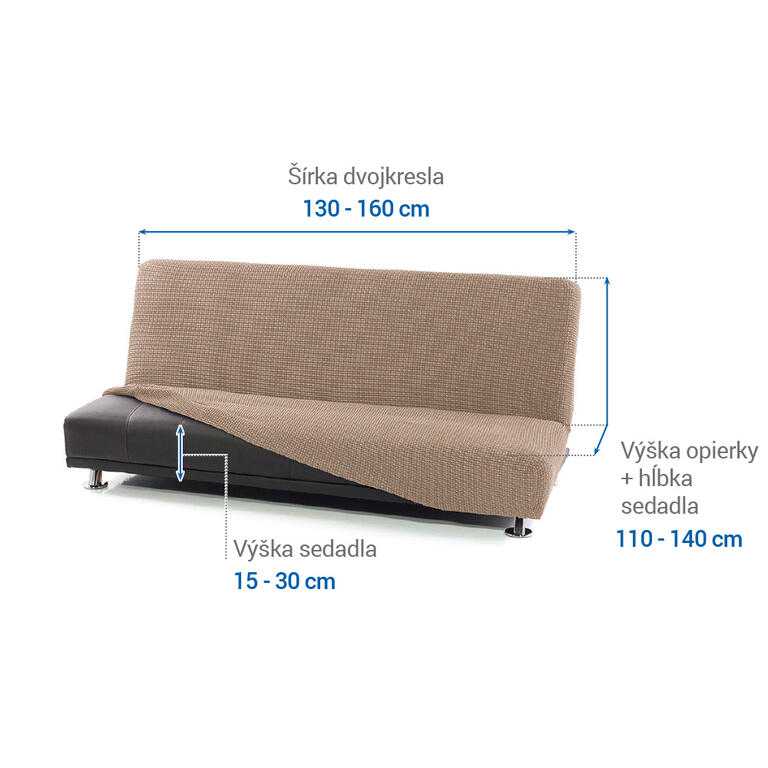 dvojkreslo s drevenými rúčkami (š. 130 - 160 cm) - galéria #5