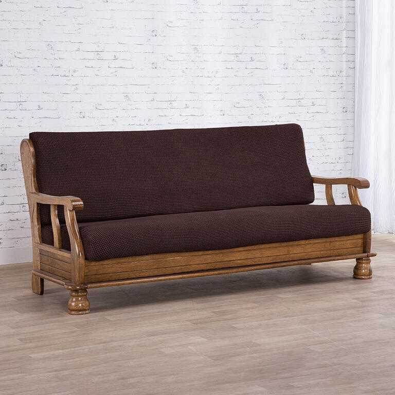 trojkreslo s drevenými rúčkami (š. 160 - 200 cm) - galéria #1