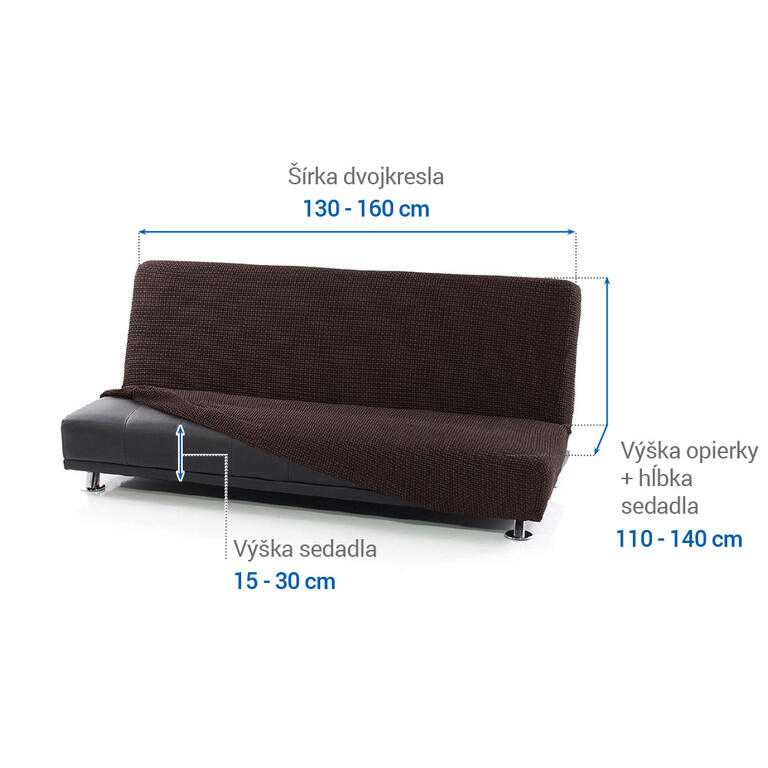 dvojkreslo s drevenými rúčkami (š. 130 - 160 cm) - galéria #5