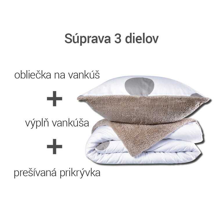 Prešívaná baránková súprava Dual Feel ESTELLA 3 ks - galéria #1