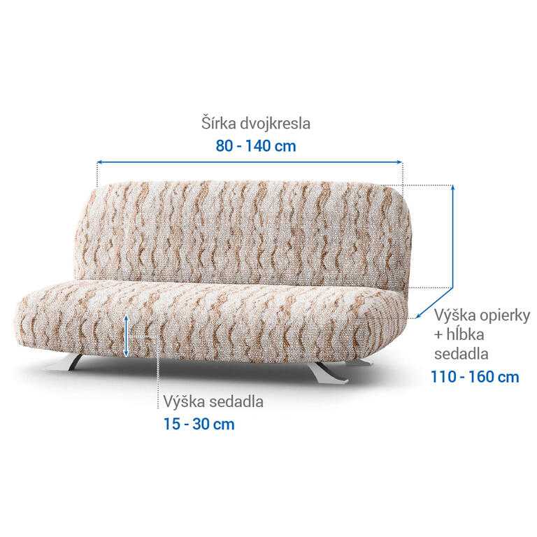dvojkreslo s drevenými rúčkami (š. 80 -140 cm) - galéria #5