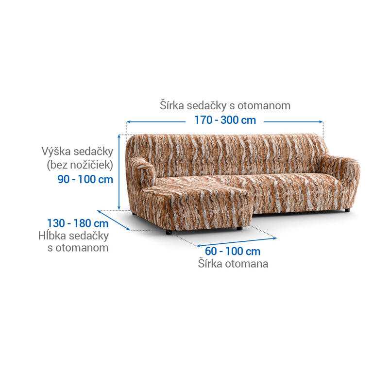 sedačka s otomanom vľavo (š. 170 - 300 cm) - galéria #6