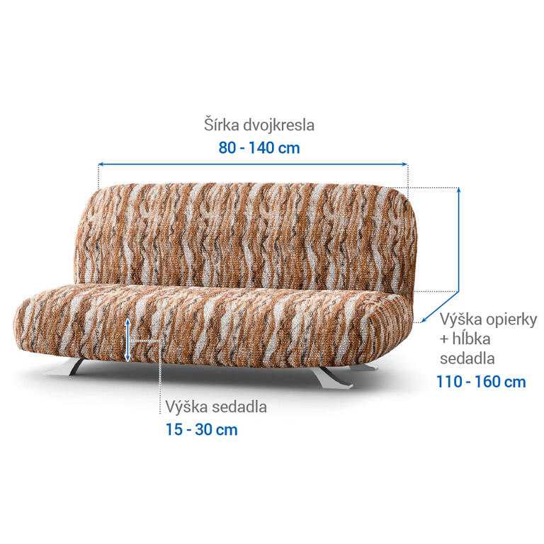 dvojkreslo s drevenými rúčkami (š. 80 -140 cm) - galéria #5