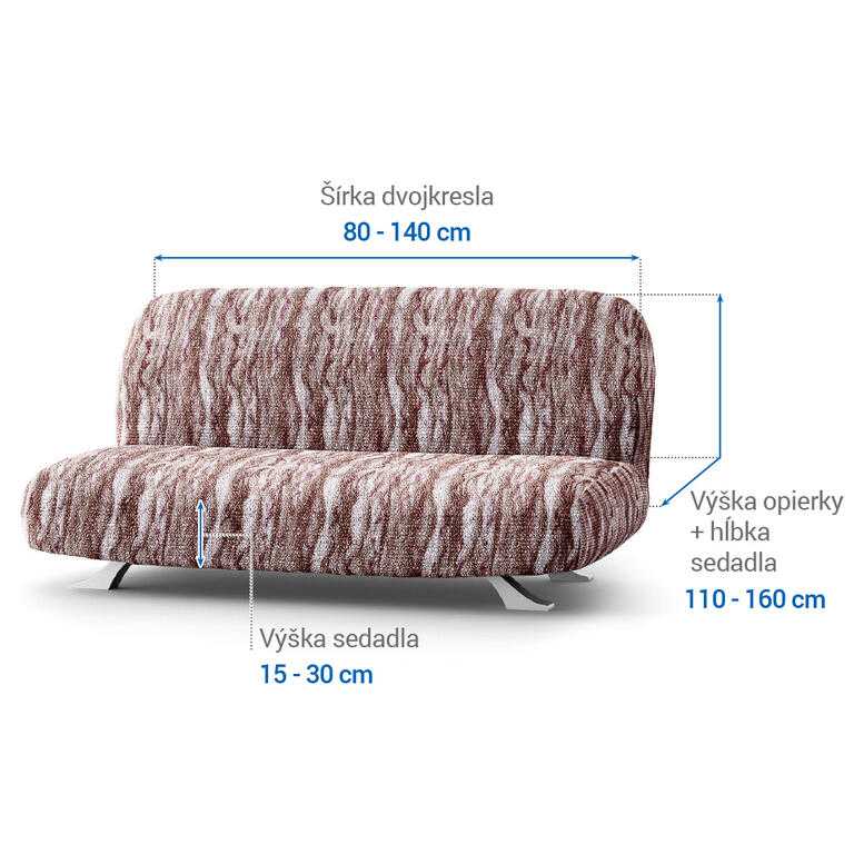 dvojkreslo s drevenými rúčkami (š. 80 -140 cm) - galéria #5