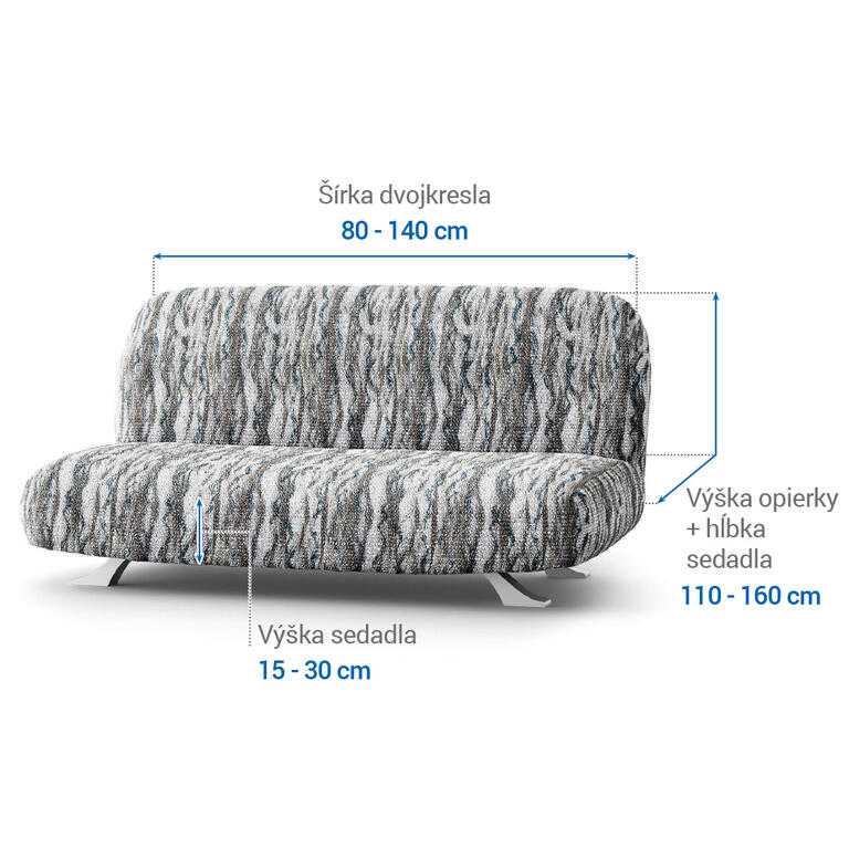 dvojkreslo s drevenými rúčkami (š. 80 -140 cm) - galéria #5