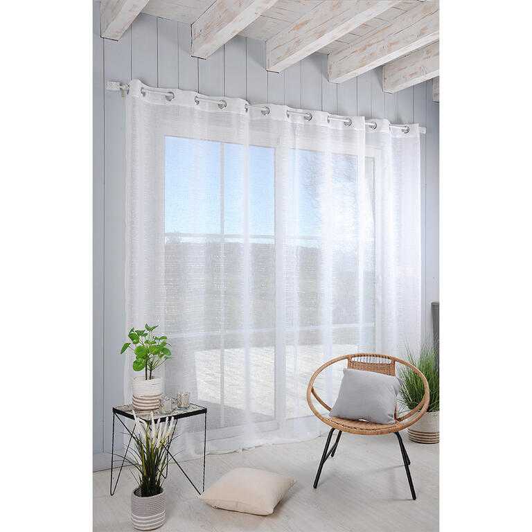 Voálová záclona na francúzske okno CELIAN XXL 300 x 280 cm - galéria #3