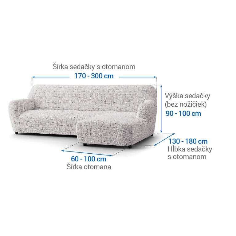 sedačka s otomanom vpravo (š. 170 - 300 cm) - galéria #5