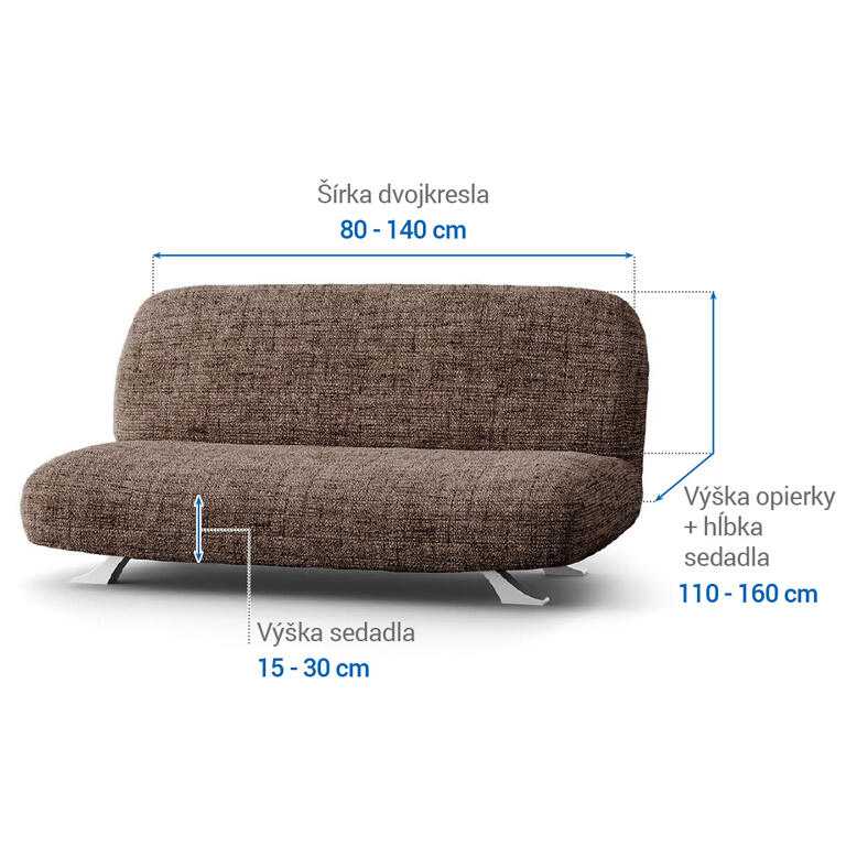 dvojkreslo s drevenými rúčkami (š. 80 -140 cm) - galéria #5
