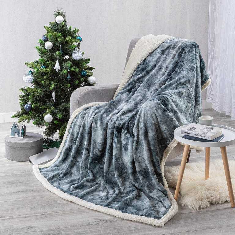 Baránková deka MARBLE 140 x 200 cm - galéria #1