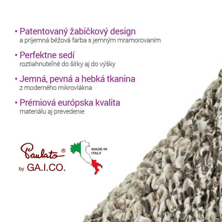 Bielastické poťahy MARMO béžové - galéria #4