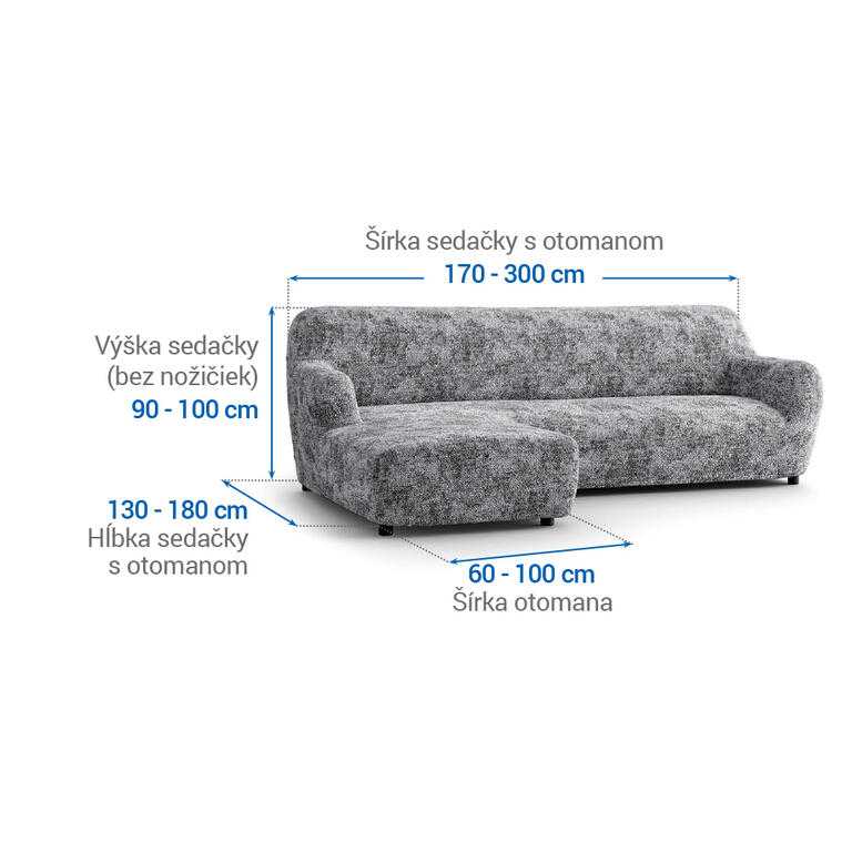 sedačka s otomanom vľavo (š. 170 - 300 cm) - galéria #5