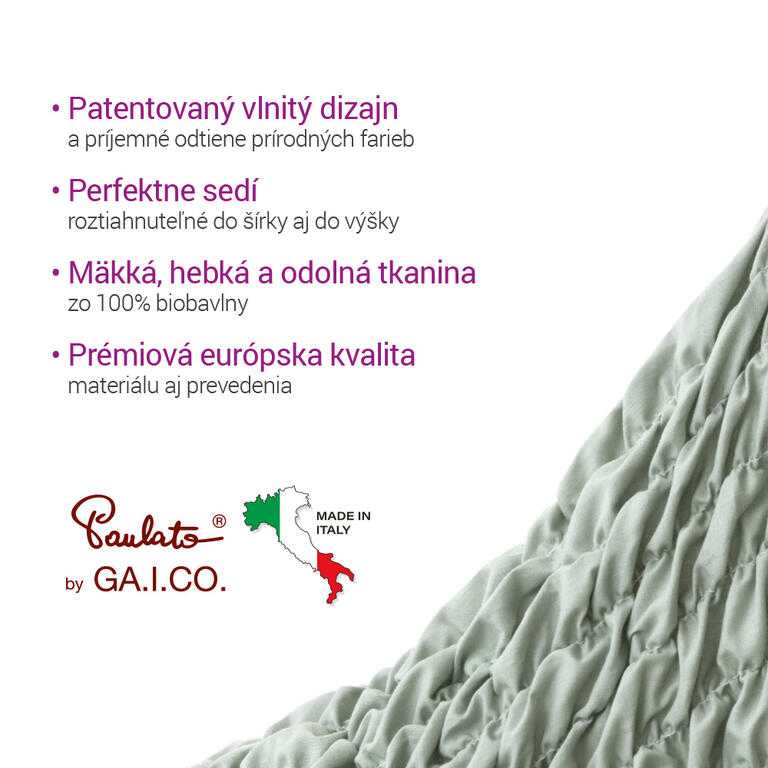 Bielastické poťahy FUCO biobavlna mätové - galéria #4