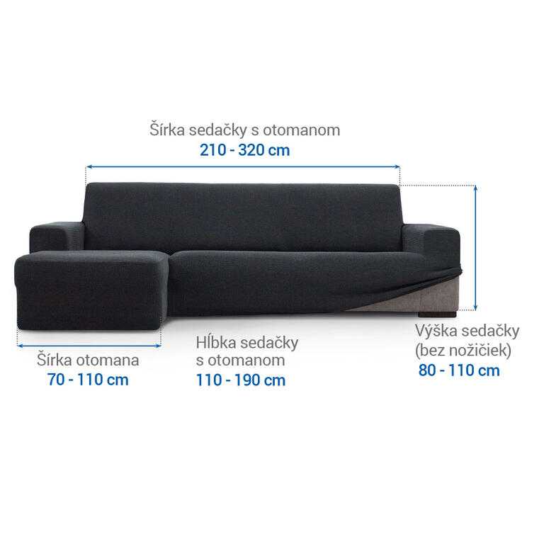 sedačka s otomanom vľavo (š. 210 - 320 cm) - galéria #5