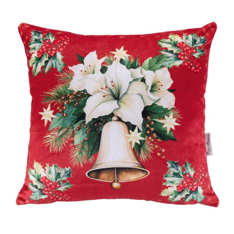 Sada 3 ks obliečok na vankúšiky RED POINSETTIA 45 x 45 cm - galéria #2