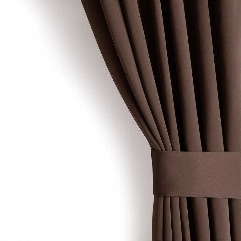 Zatemňovací záves blackout RESTILO tmavo hnedý 140 x 245 cm - galéria #1