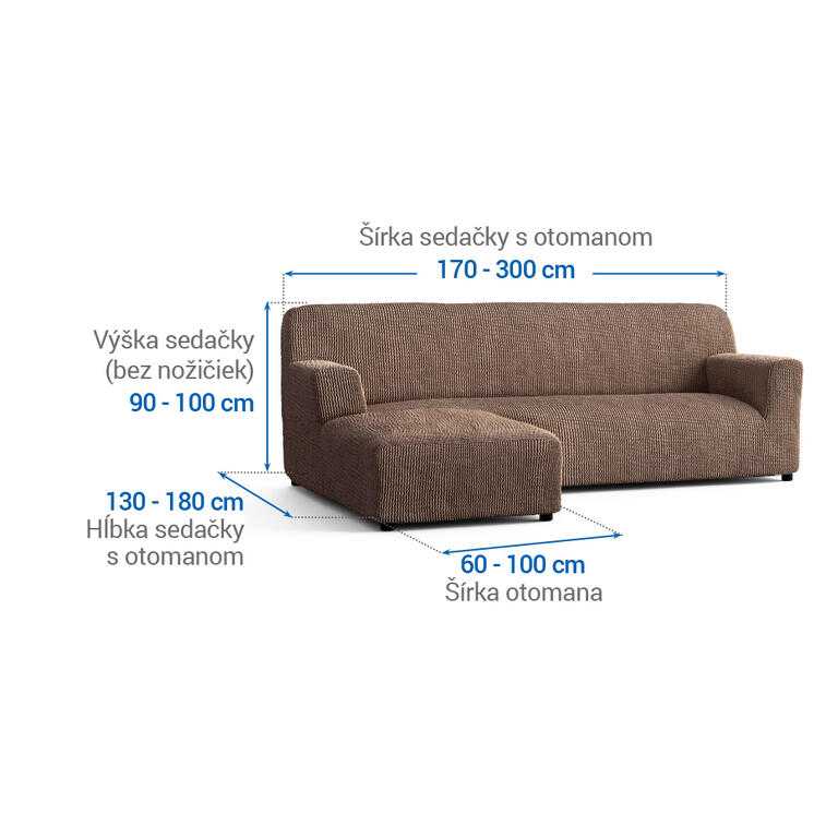 sedačka s otomanom vľavo (š. 170 - 300 cm) - galéria #3