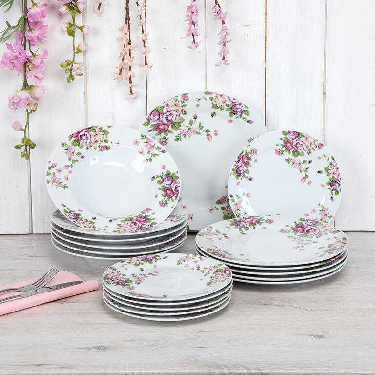 Porcelánová sada tanierov BEAUTY 18 ks