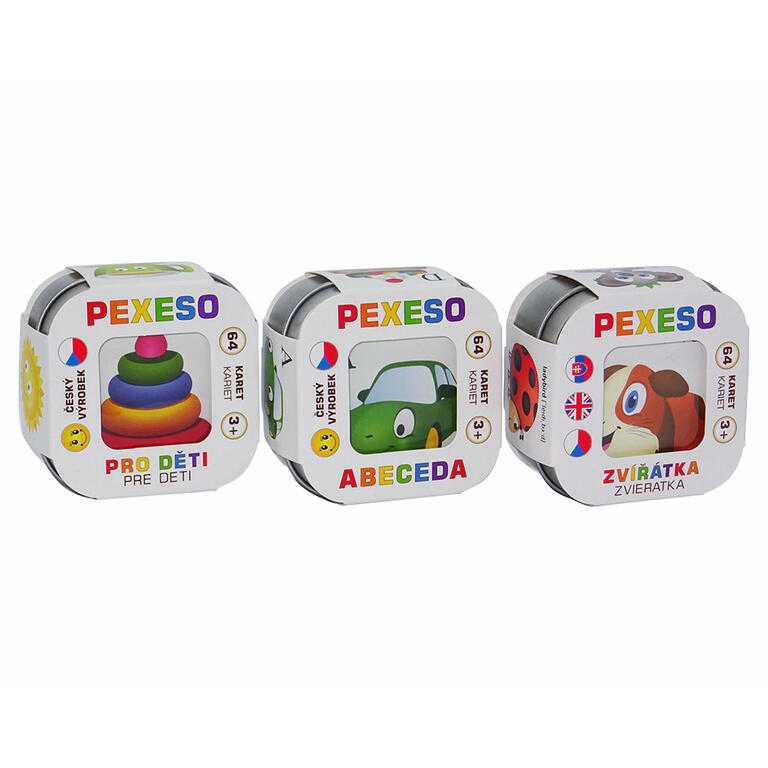 Detské hry PEXESO súprava 3 ks