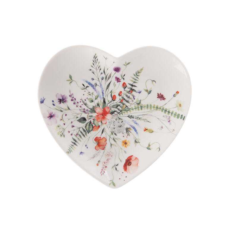 Porcelánový dezertný tanier MAK, srdce, 17,5 cm