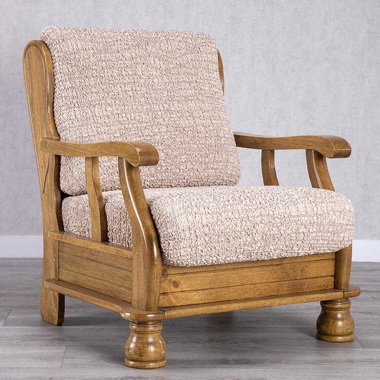 kreslo s drevenými rúčkami (š. 40 - 70 cm)