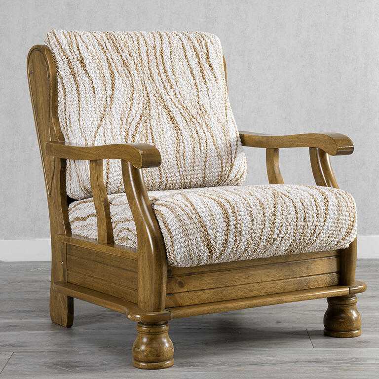 kreslo s drevenými rúčkami (š. 40 - 70 cm)