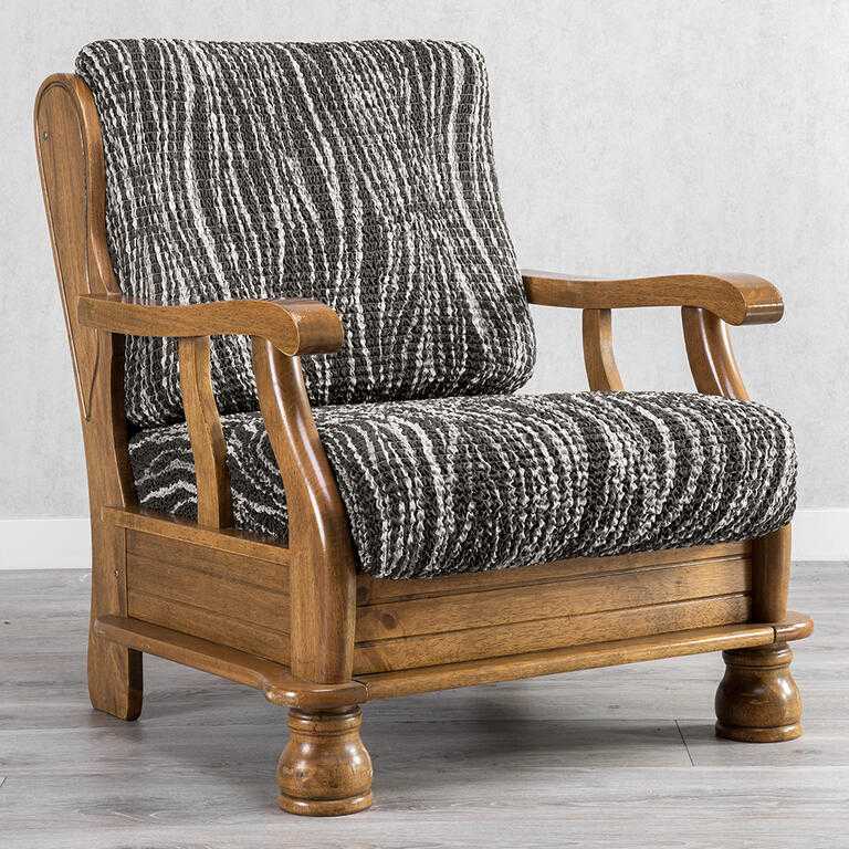 kreslo s drevenými rúčkami (š. 40 - 70 cm)