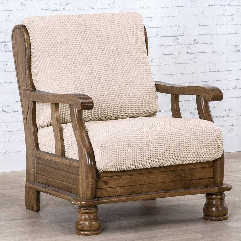 kreslo s drevenými rúčkami (š. 50 - 80 cm)