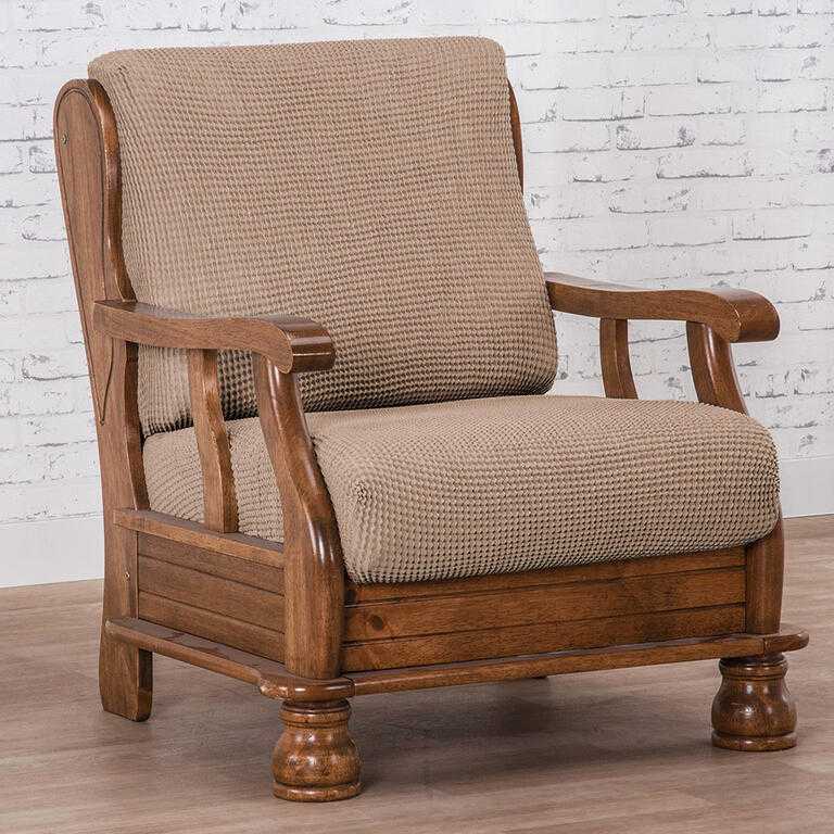kreslo s drevenými rúčkami (š. 50 - 80 cm)